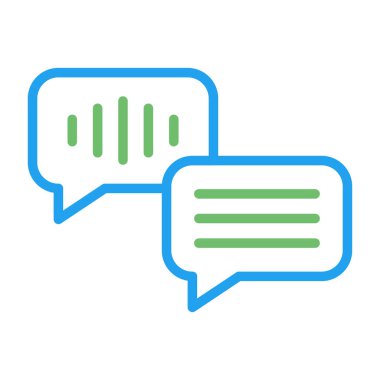 Sohbet balonu simgesi, vektör illüstrasyonu basit tasarım