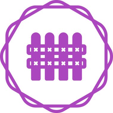 Çit. Web simgesi basit illüstrasyon