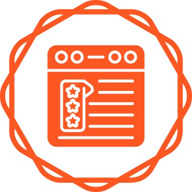 Müşteri İnceleme simgesi, vektör illüstrasyonu basit tasarım