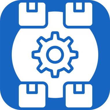 Makine simgesinin vektör illüstrasyonu