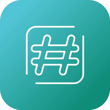 hashtag web simgesi, basit vektör illüstrasyonu
