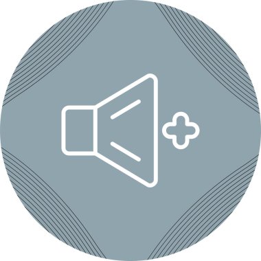 Sesi açsana. Web simgesi basit illüstrasyon