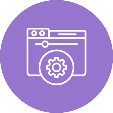 Sunucu Kontrol Paneli ikon vektör illüstrasyonu 