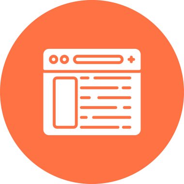 tarayıcı simgesi vektör illüstrasyonu