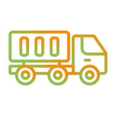 Kamyon web simgesi. Vektör illüstrasyonu