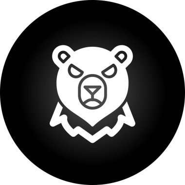 Ayı ağı simgesi, basit vektör illüstrasyonu