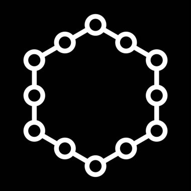 Basit bir altıgen simgesi, web basit illüstrasyonu