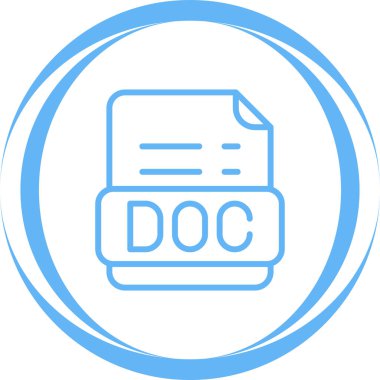 doc dosya biçimi simgesi web basit illüstrasyon