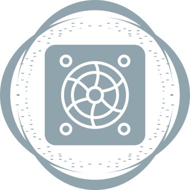 Soğutma hayran simgesi, vektör illüstrasyonu