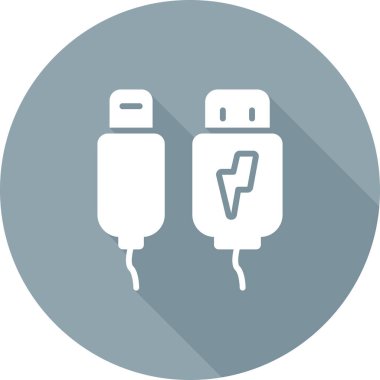 Yıldırım. Web simgesi basit illüstrasyon