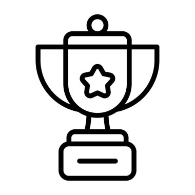 kupa web simgesi vektör illüstrasyonu 