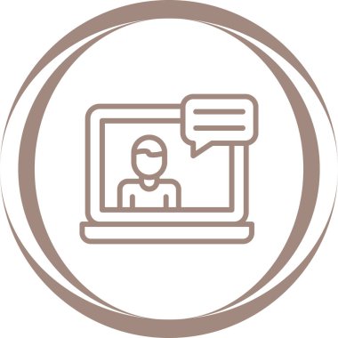 Web Konferansı Web Simgesi illüstrasyonu