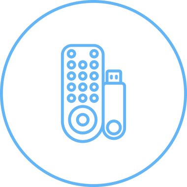 Streaming Stick simgesi, vektör illüstrasyonu basit tasarım