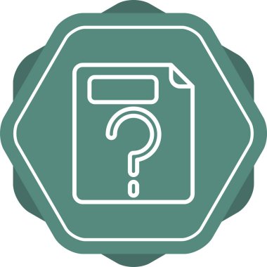 Bilinmeyen dosya simgesi, vektör illüstrasyonu basit tasarım