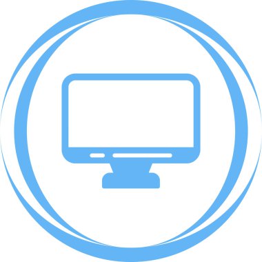 masaüstü monitörü web simgesi, vektör illüstrasyonu