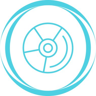 DVD modern simgesinin vektör illüstrasyonu