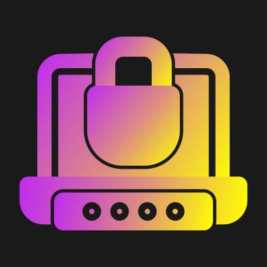 dizüstü bilgisayar simgesi, vektör illüstrasyonu basit tasarım