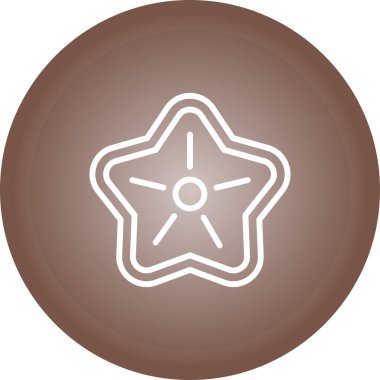 deniz yıldızı ikonu vektör çizimi
