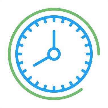 Saat web simgesi, basit vektör illüstrasyonu