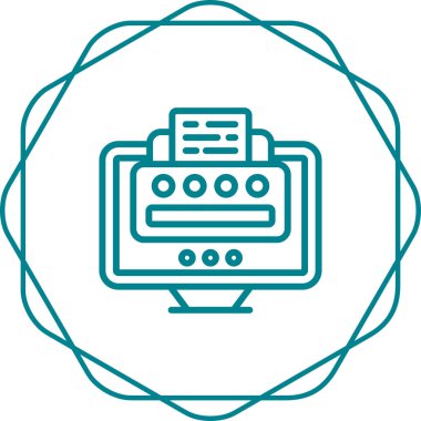 Yazıcı. Web simgesi basit illüstrasyon