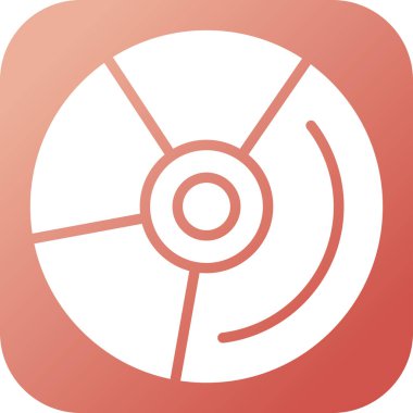 DVD modern simgesinin vektör illüstrasyonu