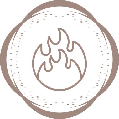 Yangın. Web simgesi basit illüstrasyon