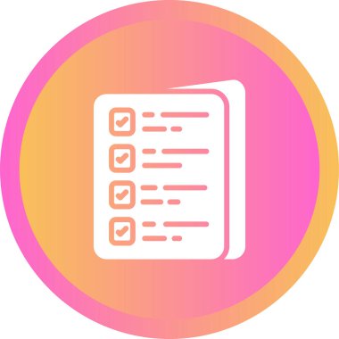 Kontrol listesi. Web simgesi basit illüstrasyon