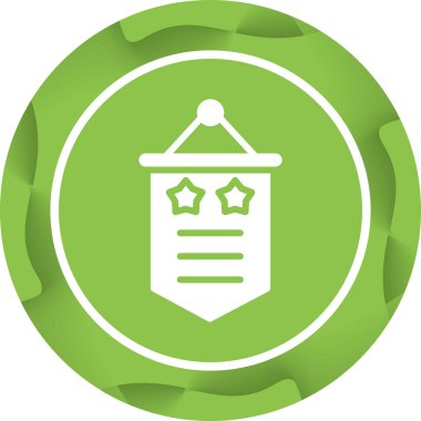 Banner simgesinin vektör illüstrasyonu