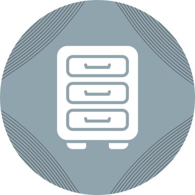 Dosya Kabinesi Web simgesi basit illüstrasyon
