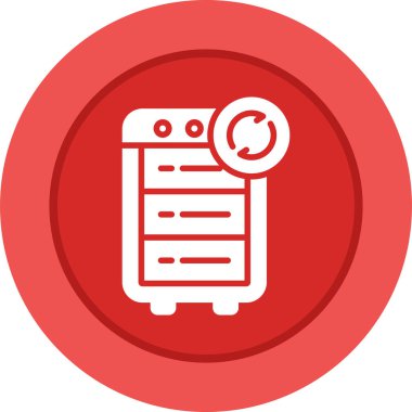 Yedekleme Sunucusu simgesi, vektör illüstrasyonu basit tasarım