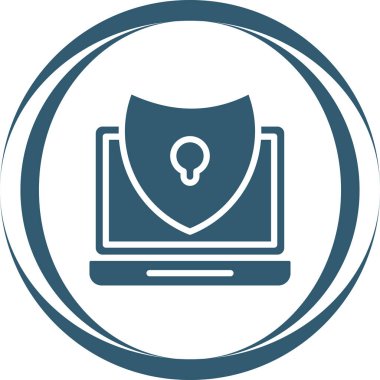 Antivirüs Yazılım Web simgesi vektör çizimi 