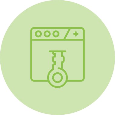 Web Tarayıcı Web simgesi, basit vektör illüstrasyonu