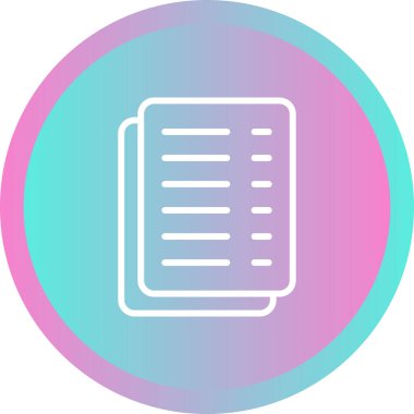 belge web simgesi vektör illüstrasyonu