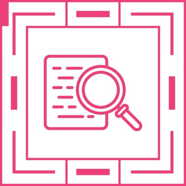 belge arama simgesi, vektör çizimi