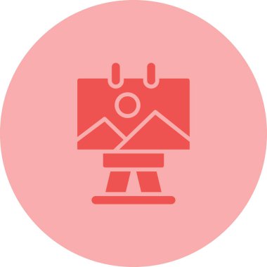 Tablo boyama simgesi, vektör illüstrasyonu