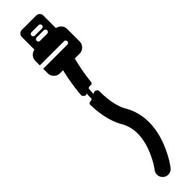 Kırık Kablo ağ simgesi, basit vektör illüstrasyonu