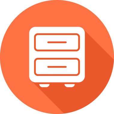 Dosya Kabinesi Web simgesi basit illüstrasyon