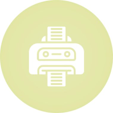 Yazıcı. Web simgesi basit illüstrasyon