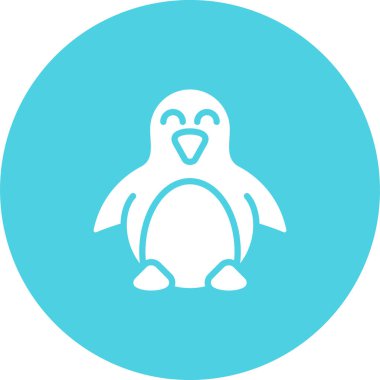 Penguen. Web simgesi basit tasarım 