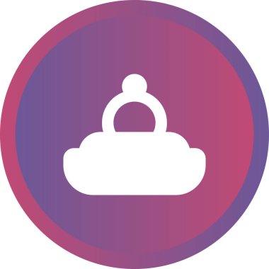 Nişan yüzüğü web simgesi vektör illüstrasyonu