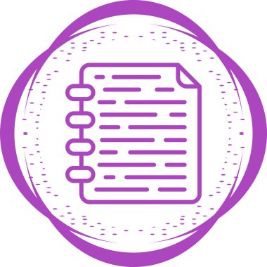 Not Sayfa simgesi, basit vektör illüstrasyonu