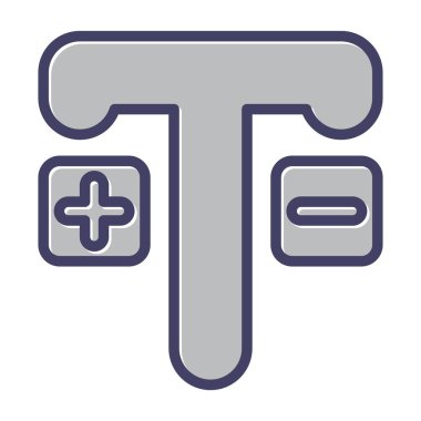 Metin simgesinin vektör illüstrasyonu