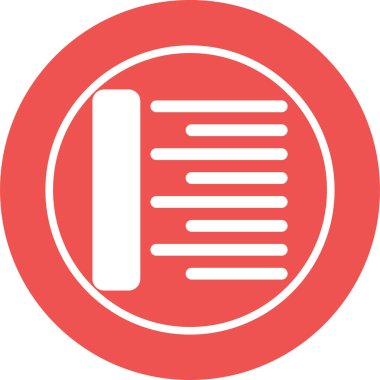 Hizalama simgesinin vektör illüstrasyonu