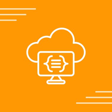 Sunucusuz Hesaplama simgesinin vektör çizimi