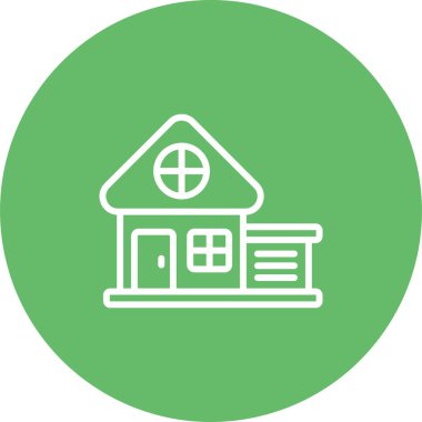 ev web simgesi, basit vektör illüstrasyonu