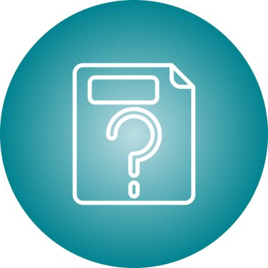 Bilinmeyen dosya simgesi, vektör illüstrasyonu basit tasarım