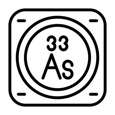 Arsenik kimyasal element. Web simgesi basit illüstrasyon