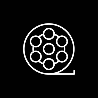 Film makarası web simgesi, basit vektör illüstrasyonu