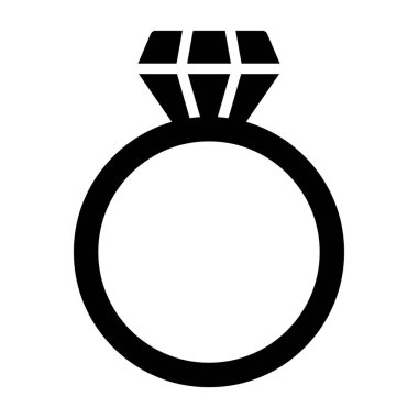 Elmas halka vektör simgesi