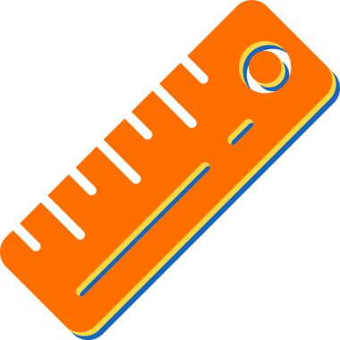 Cetvel web simgesi, vektör çizim